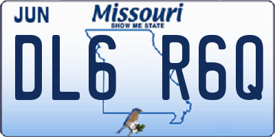 MO license plate DL6R6Q