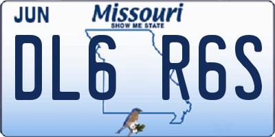 MO license plate DL6R6S