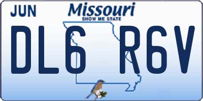MO license plate DL6R6V