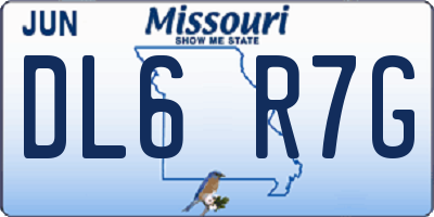MO license plate DL6R7G