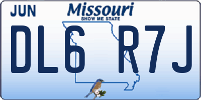 MO license plate DL6R7J