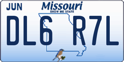 MO license plate DL6R7L