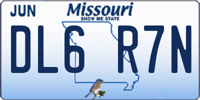 MO license plate DL6R7N
