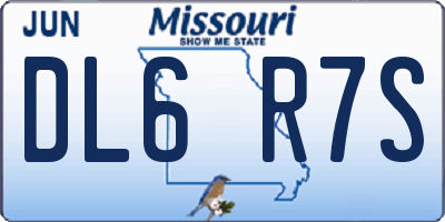 MO license plate DL6R7S