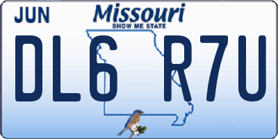 MO license plate DL6R7U