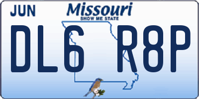 MO license plate DL6R8P
