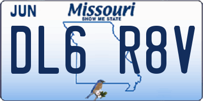 MO license plate DL6R8V