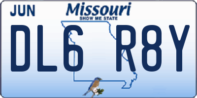 MO license plate DL6R8Y