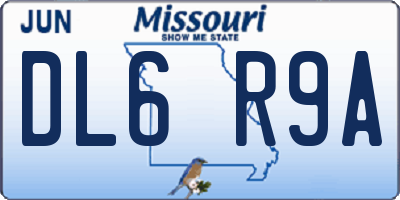 MO license plate DL6R9A