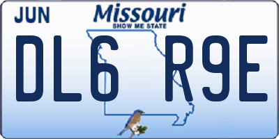 MO license plate DL6R9E