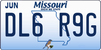 MO license plate DL6R9G