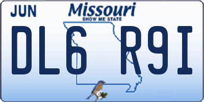 MO license plate DL6R9I