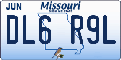 MO license plate DL6R9L