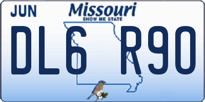 MO license plate DL6R9O