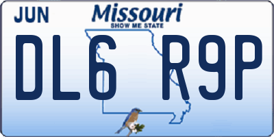 MO license plate DL6R9P