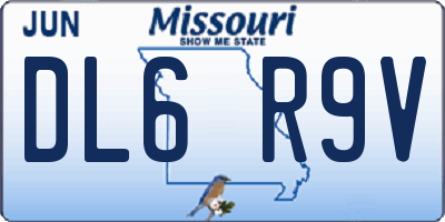 MO license plate DL6R9V