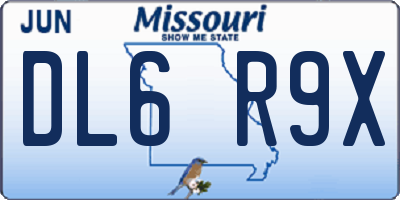 MO license plate DL6R9X