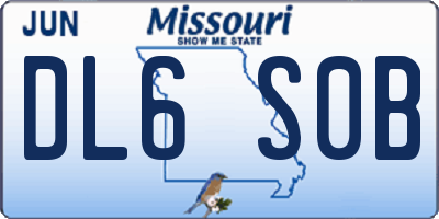 MO license plate DL6S0B