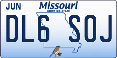 MO license plate DL6S0J