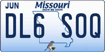 MO license plate DL6S0Q