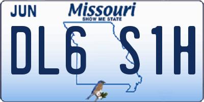 MO license plate DL6S1H