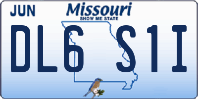 MO license plate DL6S1I