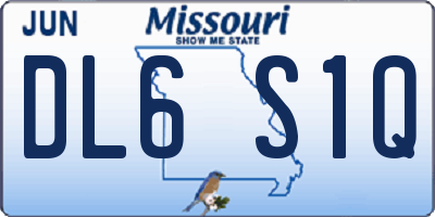 MO license plate DL6S1Q