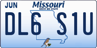 MO license plate DL6S1U
