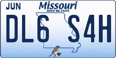MO license plate DL6S4H