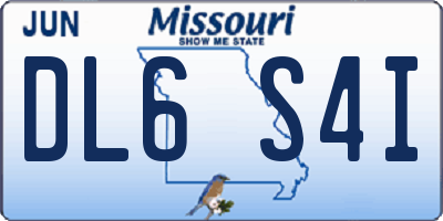 MO license plate DL6S4I