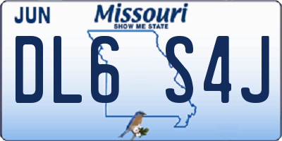 MO license plate DL6S4J