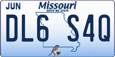 MO license plate DL6S4Q