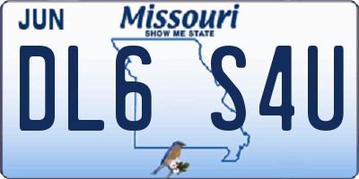 MO license plate DL6S4U