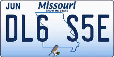 MO license plate DL6S5E