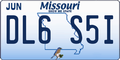 MO license plate DL6S5I