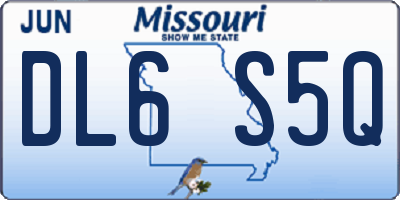 MO license plate DL6S5Q