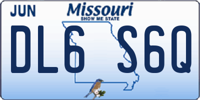 MO license plate DL6S6Q