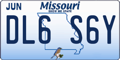 MO license plate DL6S6Y