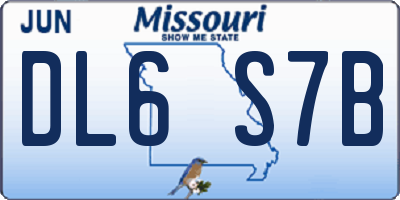 MO license plate DL6S7B