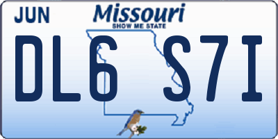 MO license plate DL6S7I