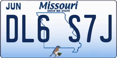 MO license plate DL6S7J