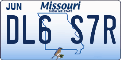 MO license plate DL6S7R