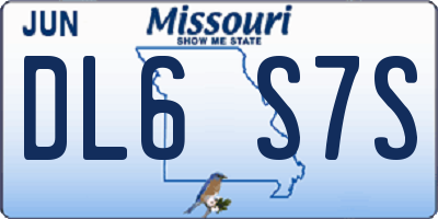 MO license plate DL6S7S