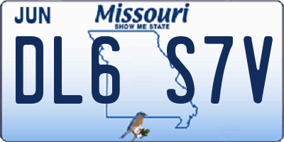 MO license plate DL6S7V