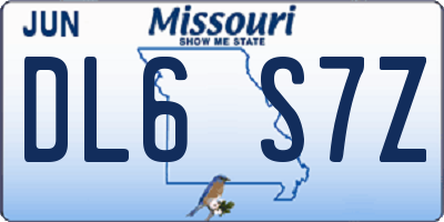 MO license plate DL6S7Z