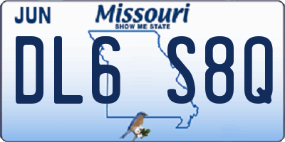 MO license plate DL6S8Q