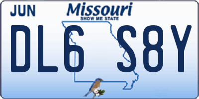 MO license plate DL6S8Y