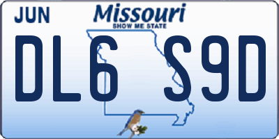 MO license plate DL6S9D