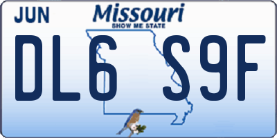 MO license plate DL6S9F