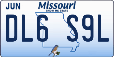 MO license plate DL6S9L
